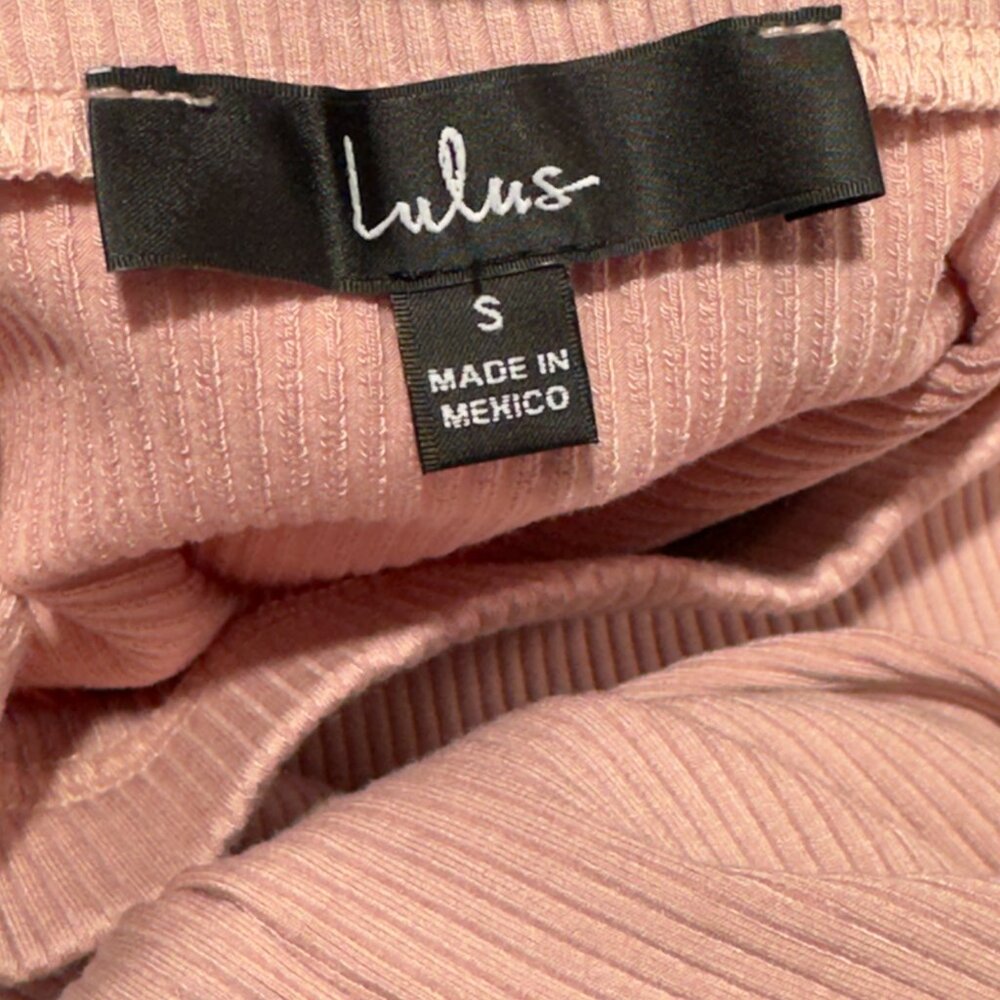 Lulu's Pink Ribbed Midi Dress - Picture 8 of 10